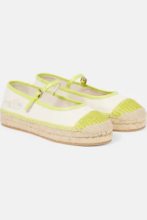 Jimmy Choo Aciel leather-trimmed canvas espadrilles