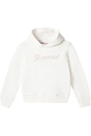 BONPOINT Tita embroidered cotton fleece hoodie