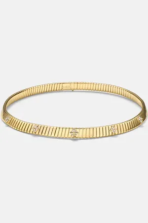 Bvlgari Tubogas 18kt gold choker with diamonds