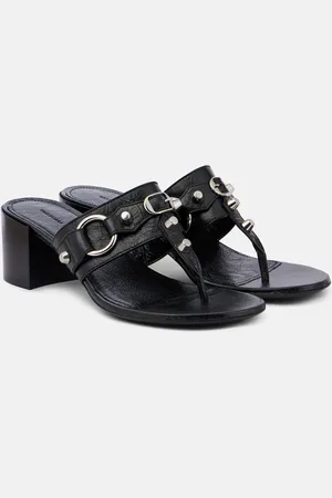 Balenciaga City 50 studded leather thong sandals