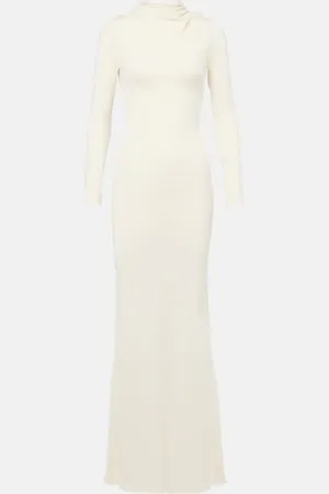 AYA MUSE Viva knitted silk and cashmere maxi dress