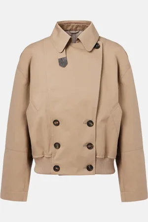 Brunello Cucinelli Cropped cotton-blend gabardine jacket