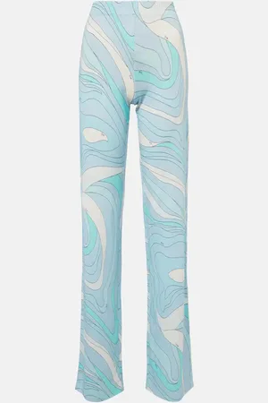 Puccini Marmo satin jersey straight pants
