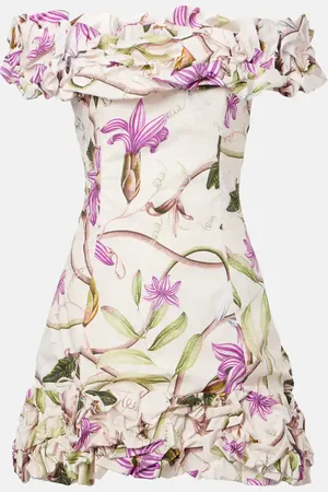 Agua by Agua Bendita Jardin Mutisia floral cotton minidress
