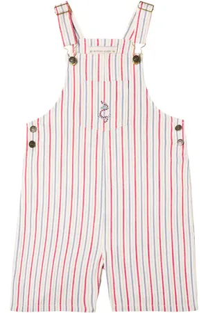 Konges Sløjd Marlon striped cotton twill overalls