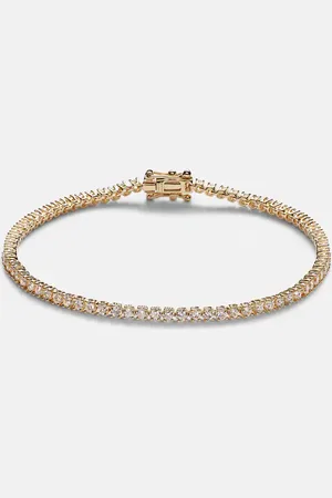 Anita Hepburn 18kt gold tennis bracelet with diamonds