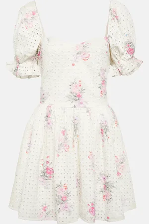 LOVESHACKFANCY Altima floral cotton minidress
