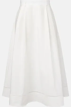 Rohe Embroidered cotton poplin maxi skirt
