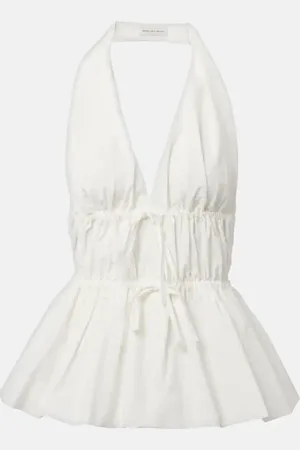 DRIES VAN NOTEN Gathered halterneck top