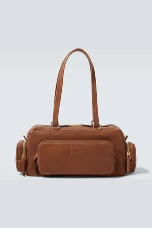 Miu Miu Pocket leather tote bag