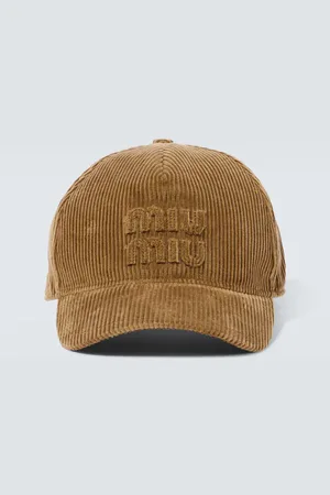 Miu Miu Logo corduroy baseball cap