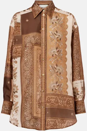 ZIMMERMANN Lucky bandana silk satin shirt