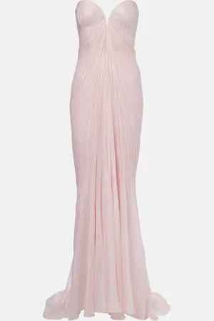 MARIA LUCIA HOHAN Meilien pleated silk-blend chiffon gown