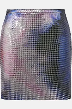 Paco rabanne Tie-dye metallic miniskirt