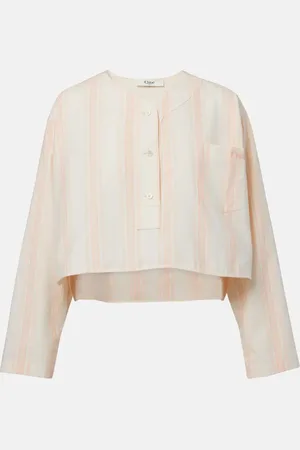 Chloé Striped cotton crop top