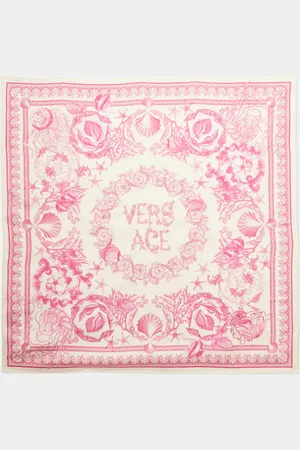 VERSACE Underwater Barocco silk satin scarf