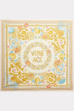 VERSACE Underwater Barocco silk twill scarf