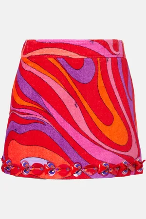 Puccini Marmo embellished cotton terry miniskirt