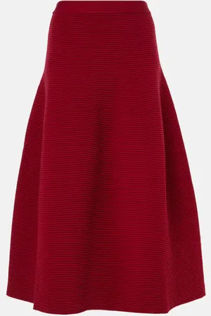 Simkhai Jennifer ribbed-knit midi skirt