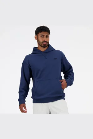 New Balance Heren Athletics French Terry Hoodie in Blauw, Maat 2XL
