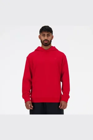 New Balance Heren Athletics French Terry Hoodie in Rood, Maat L