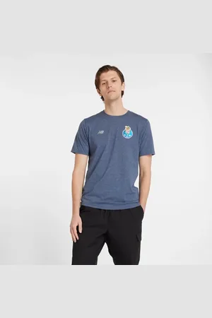 New Balance Heren FC Porto Graphic Heathertech T-Shirt in Blauw, Maat L