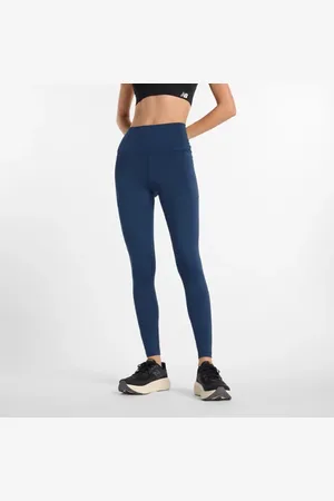 New Balance Dames NB Harmony Pocket High Rise Legging 27" in Blauw, Maat L