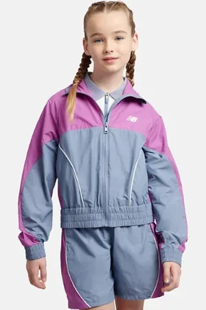 New Balance Meisjes Panelled Woven Track Jacket, Maat 10-11 jaar