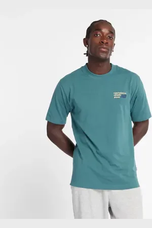 New Balance Heren Athletics Premium Logo T-Shirt in Groente, Maat L
