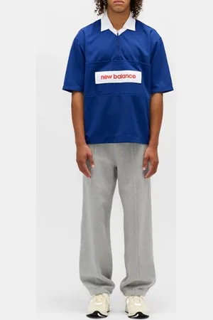 New Balance Heren Made in USA Polo in Blauw, Maat 2XL