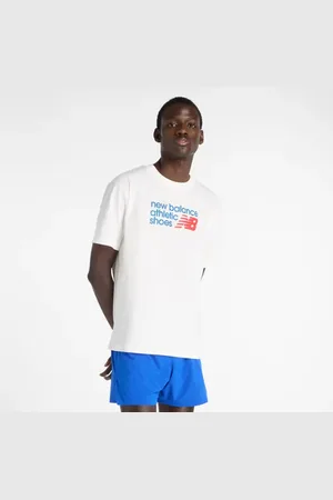 New Balance Heren Athletics Premium Relaxed Chest Logo T-Shirt, Maat 2XL