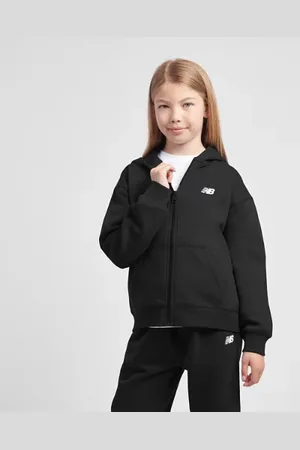 New Balance Meisjes BB Small Logo Full Zip Hoodie, Maat 7-8Y