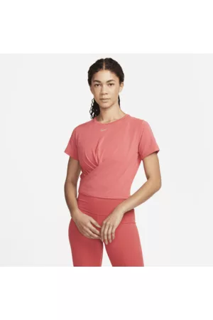 Nike Dames Tops - Dri-FIT One Luxe Korte damestop met een twist en korte mouwen