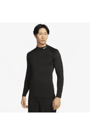 Nike Pro Dri-FIT fitnesstop met hoge hals en lange mouwen voor heren