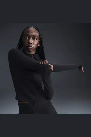 Nike Zenvy Dri-FIT damestop met ritssluiting en lange mouwen