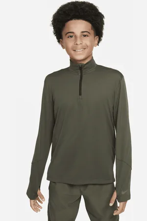 Nike Multi Dri-FIT UV jongenstop met halflange rits en lange mouwen
