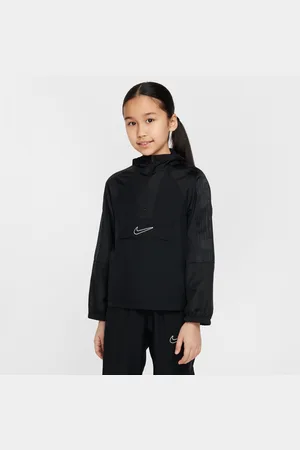 Nike Academy voetbaltrainingsjack met capuchon en halflange rits voor kids