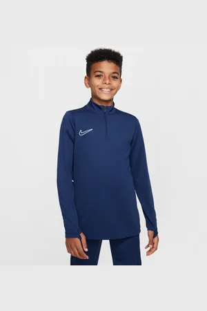 Nike Academy voetbaltrainingstop met Dri-FIT, lange mouwen en korte rits voor kids