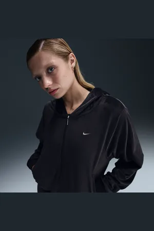 Nike Sportswear Chill Knit ruimvallende velours dameshoodie met rits over de hele lengte