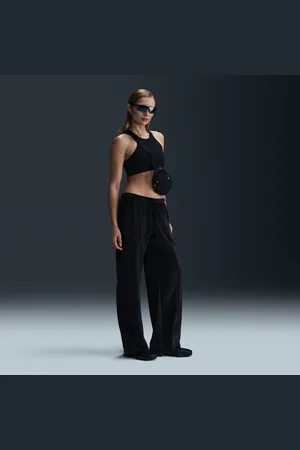 Nike Sportswear Chill Knit velours-broek met halfhoge taille voor dames
