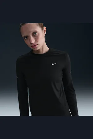 Nike Swift Dri-FIT hardlooptop met ronde hals, lange mouwen en uv-bescherming voor dames