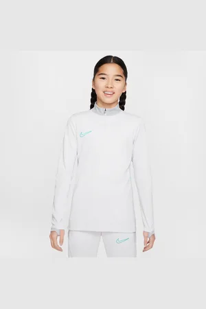 Nike Academy voetbaltrainingstop met Dri-FIT, lange mouwen en korte rits voor kids