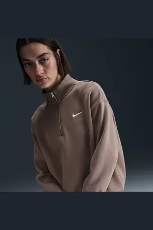 Nike Sportswear Phoenix Fleece lang, oversized sweatshirt met korte rits voor dames