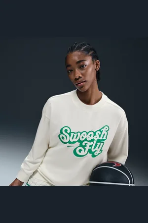 Nike Swoosh Fly Dri-FIT oversized basketbalsweatshirt van sweatstof voor dames