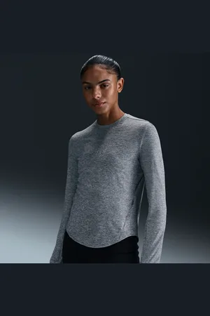 Nike Swift Dri-FIT hardlooptop met ronde hals, lange mouwen en uv-bescherming voor dames