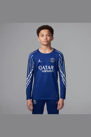 Jordan Paris Saint-Germain 2024/25 Stadium Vierde replicavoetbalshirt met lange mouwen en Dri-FIT voor kids