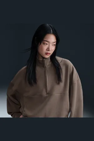 Nike 24.7 ImpossiblySoft Dri-FIT oversized damestop met halflange rits