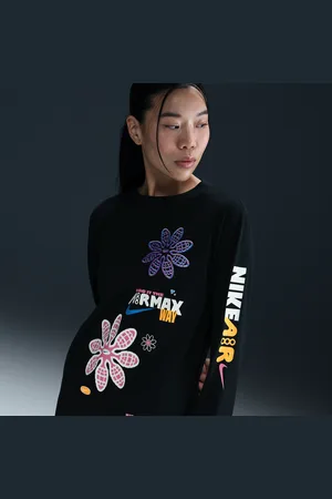 Nike Sportswear ruimvallend T-shirt met lange mouwen en graphic voor dames
