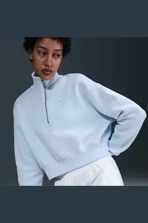Nike Sportswear Phoenix Fleece cropped sweatshirt met korte rits voor dames