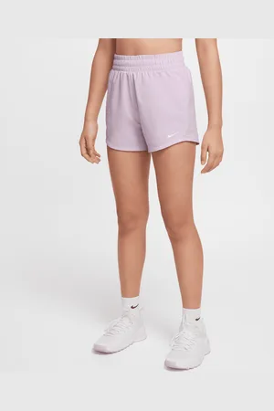Nike Dri-FIT One geweven trainingsshorts met hoge taille voor meisjes